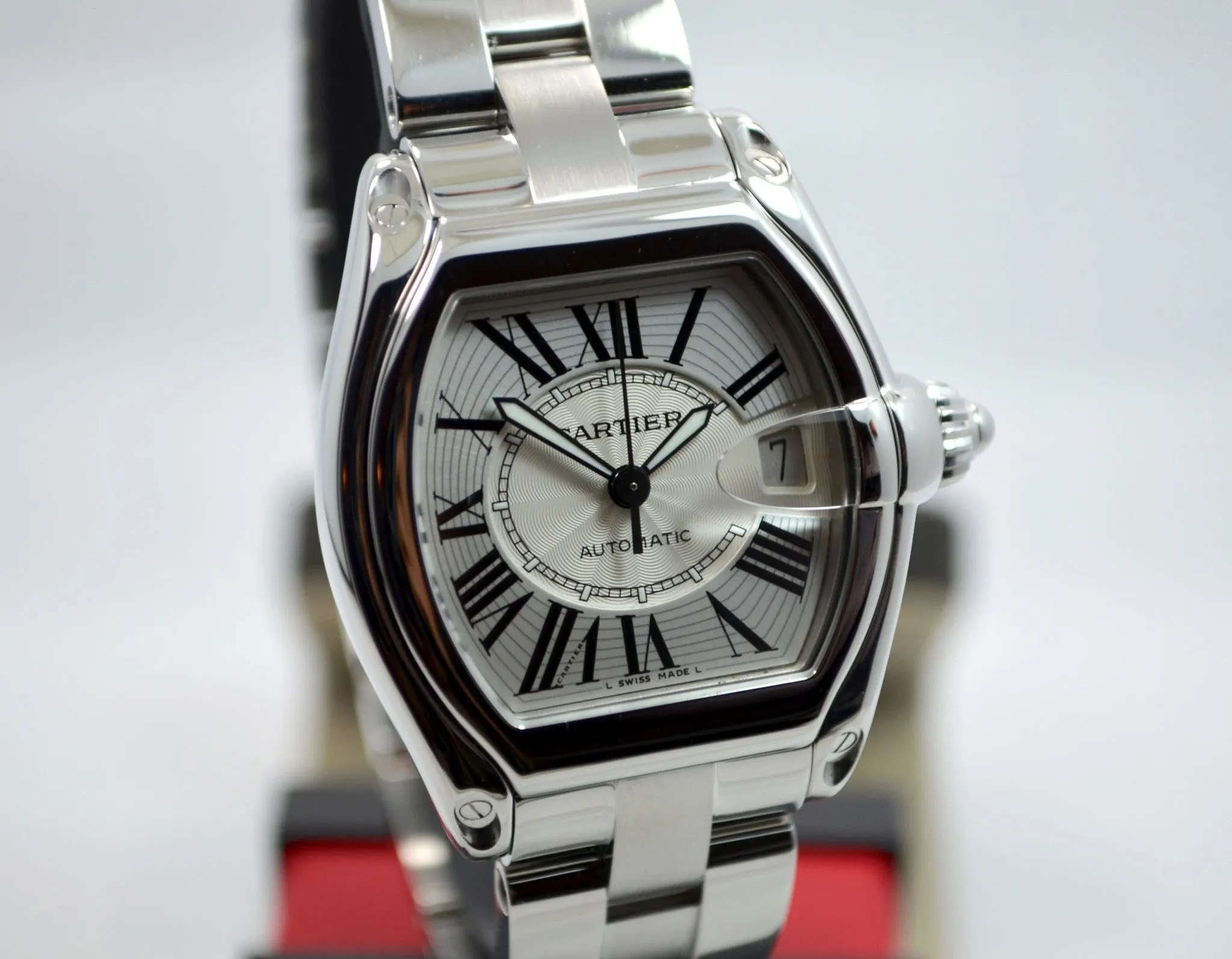 Cartier Roadster W62025V3 2510 Steel Roman Large Size Automatic Watch Box Papers