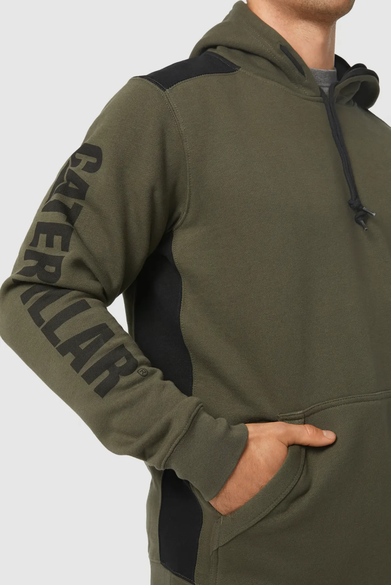 CAT Logo Panel Hooded Sweat