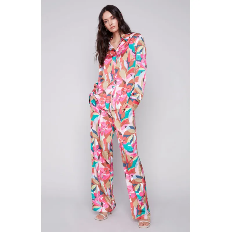 Charlie B Printed Satin Shirt