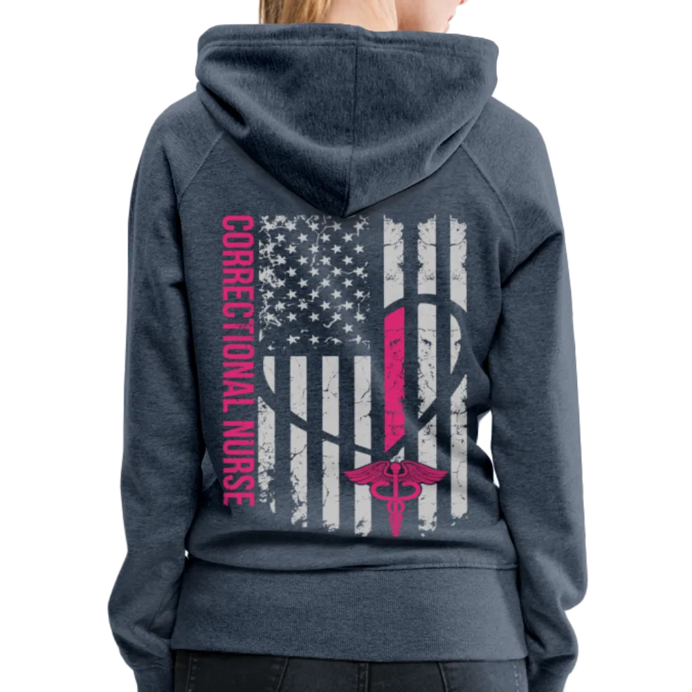 Correctional Nurse Nurse Flag Women’s Premium Hoodie