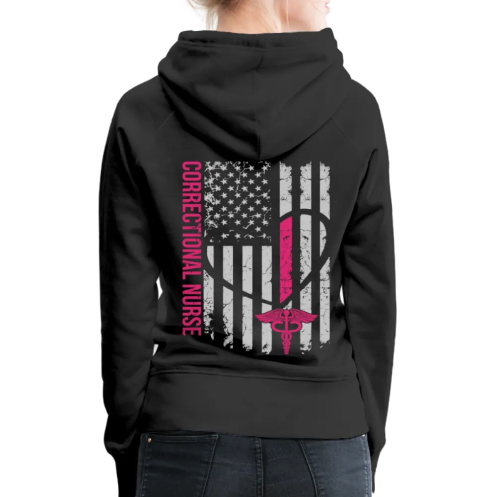 Correctional Nurse Nurse Flag Women’s Premium Hoodie