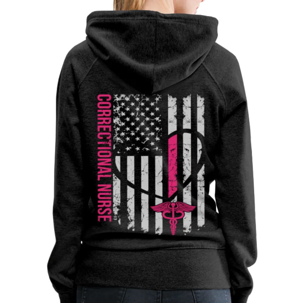 Correctional Nurse Nurse Flag Women’s Premium Hoodie