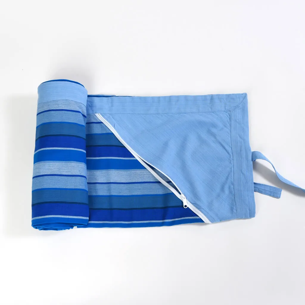 Cotton Beach Throw | Stormy Blues