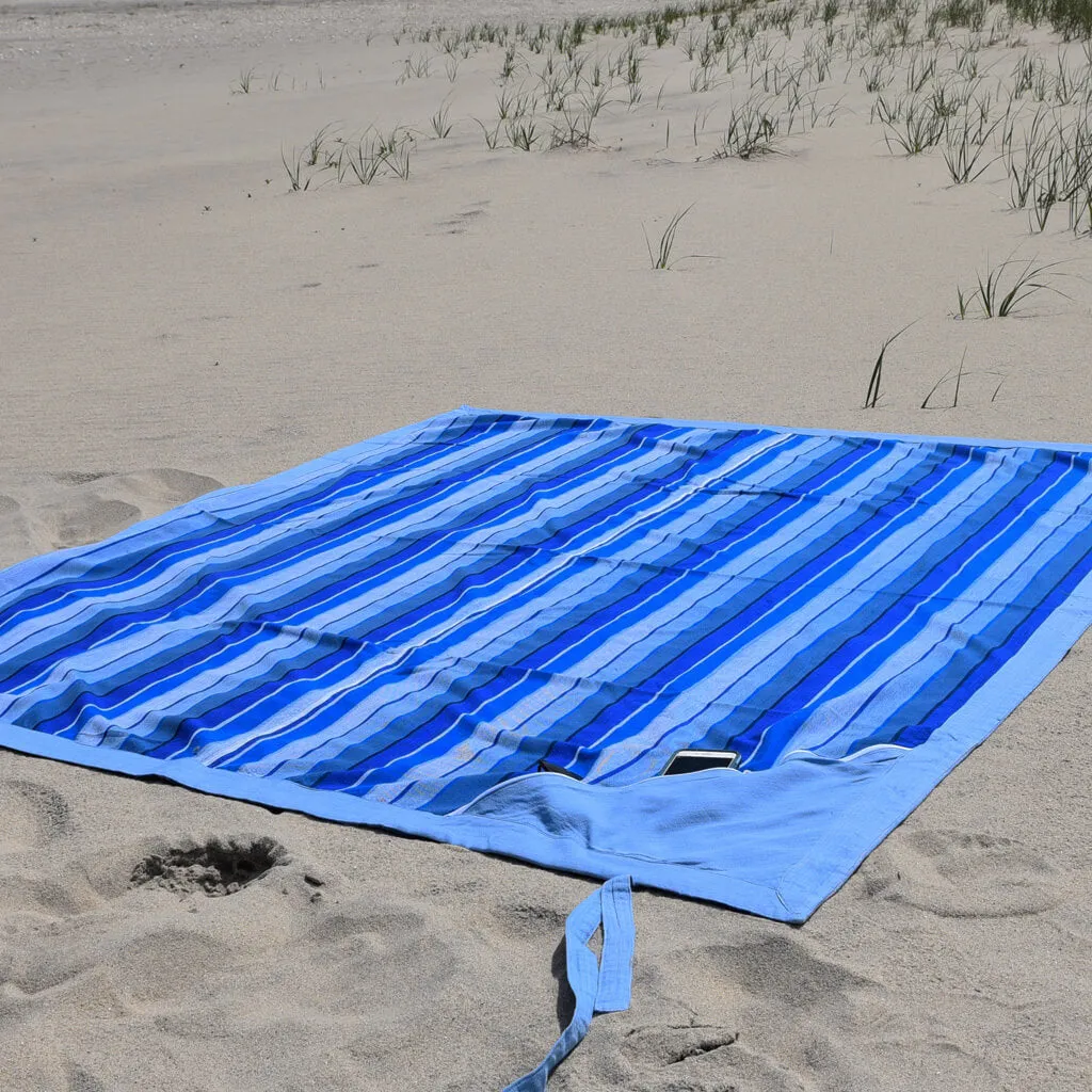 Cotton Beach Throw | Stormy Blues