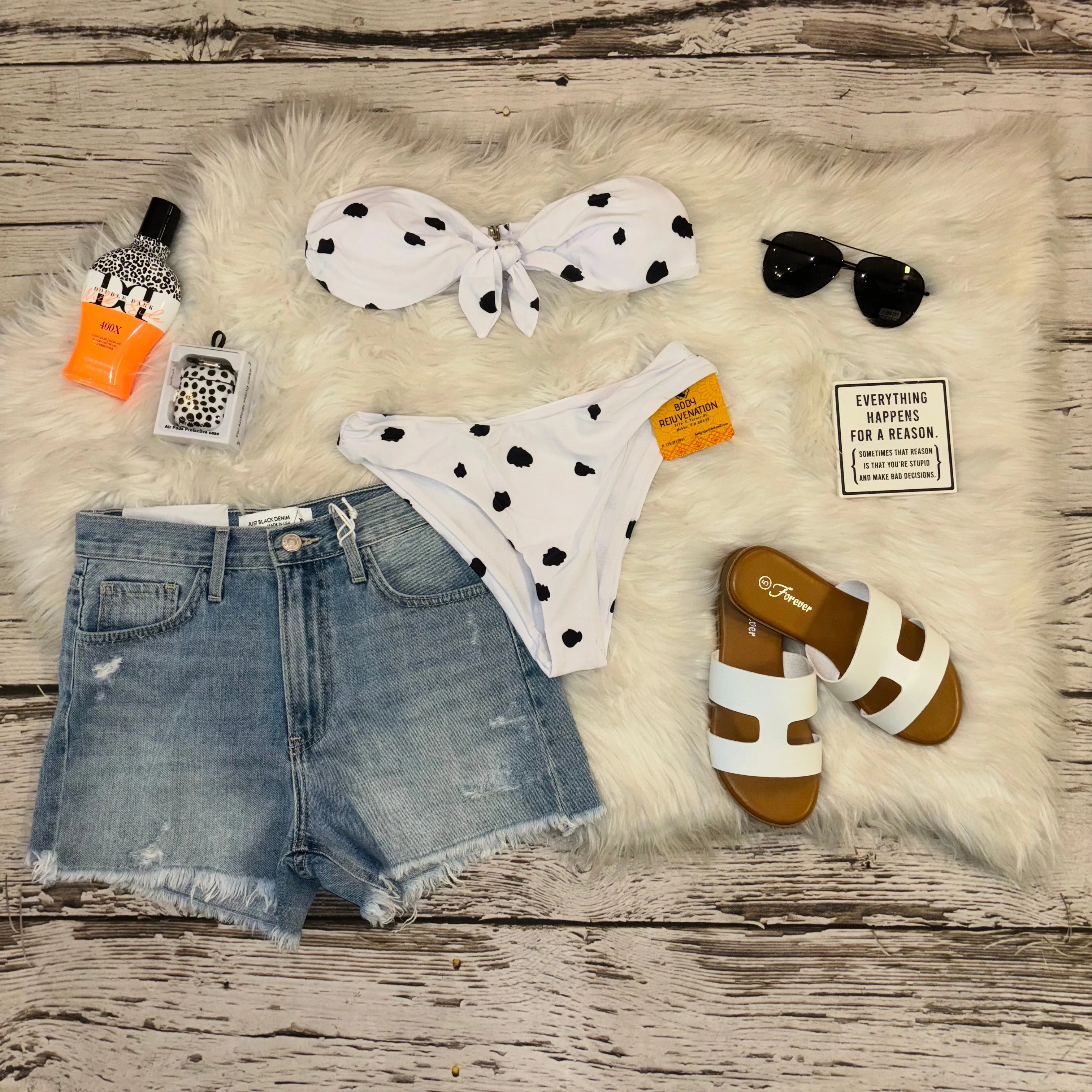 Cow Print Swimsuit (Sold Separately)