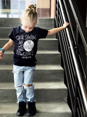 Create Something That makes the World Awesome Kid President Kids Tee