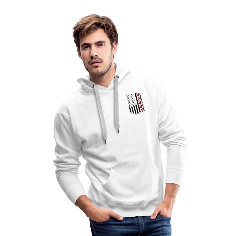 Daddy Firefighter Flag Men Premium Hoodie