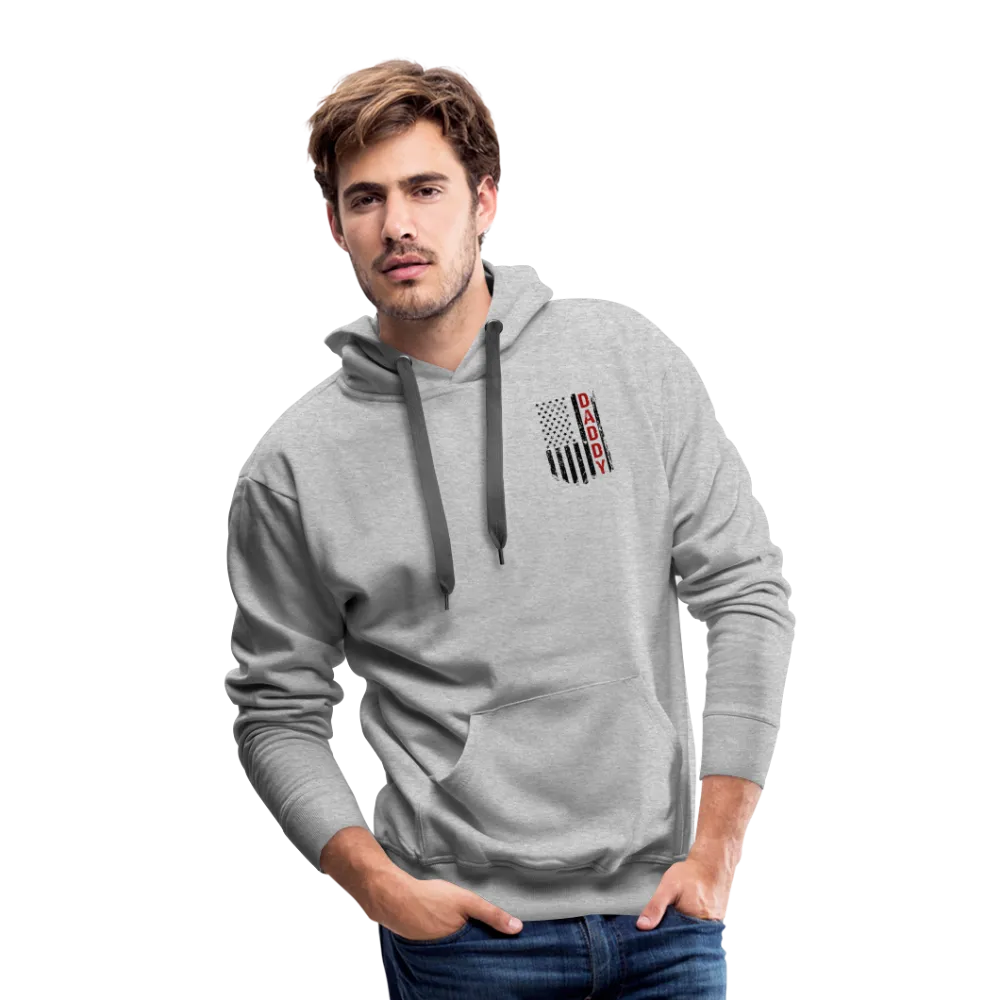 Daddy Firefighter Flag Men Premium Hoodie