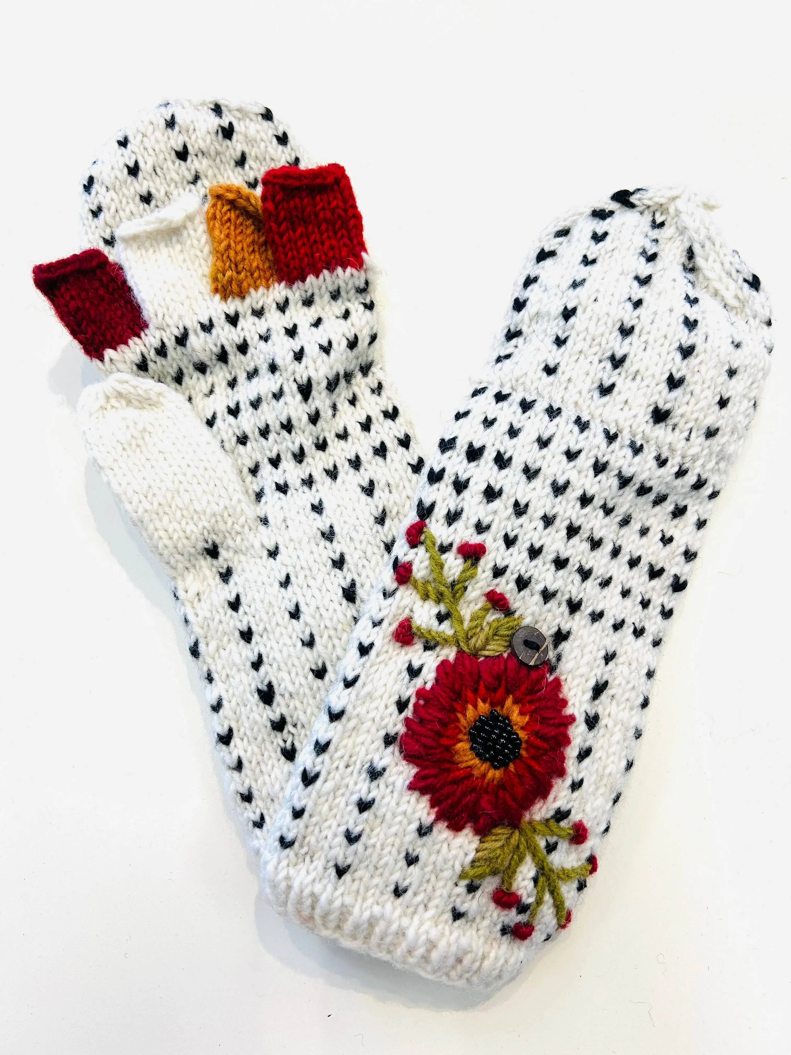 Daphne Convertible Mitten in White