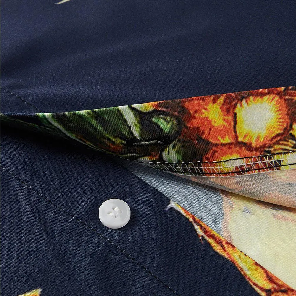 Dark Blue Pineapple Funny Hawaiian Shirt