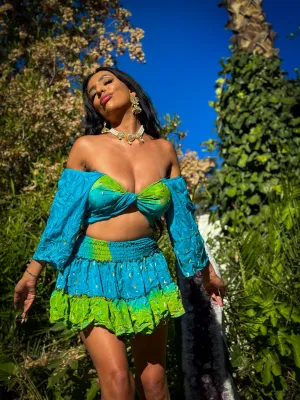 Earth Angel Micro Mini Skirt Set