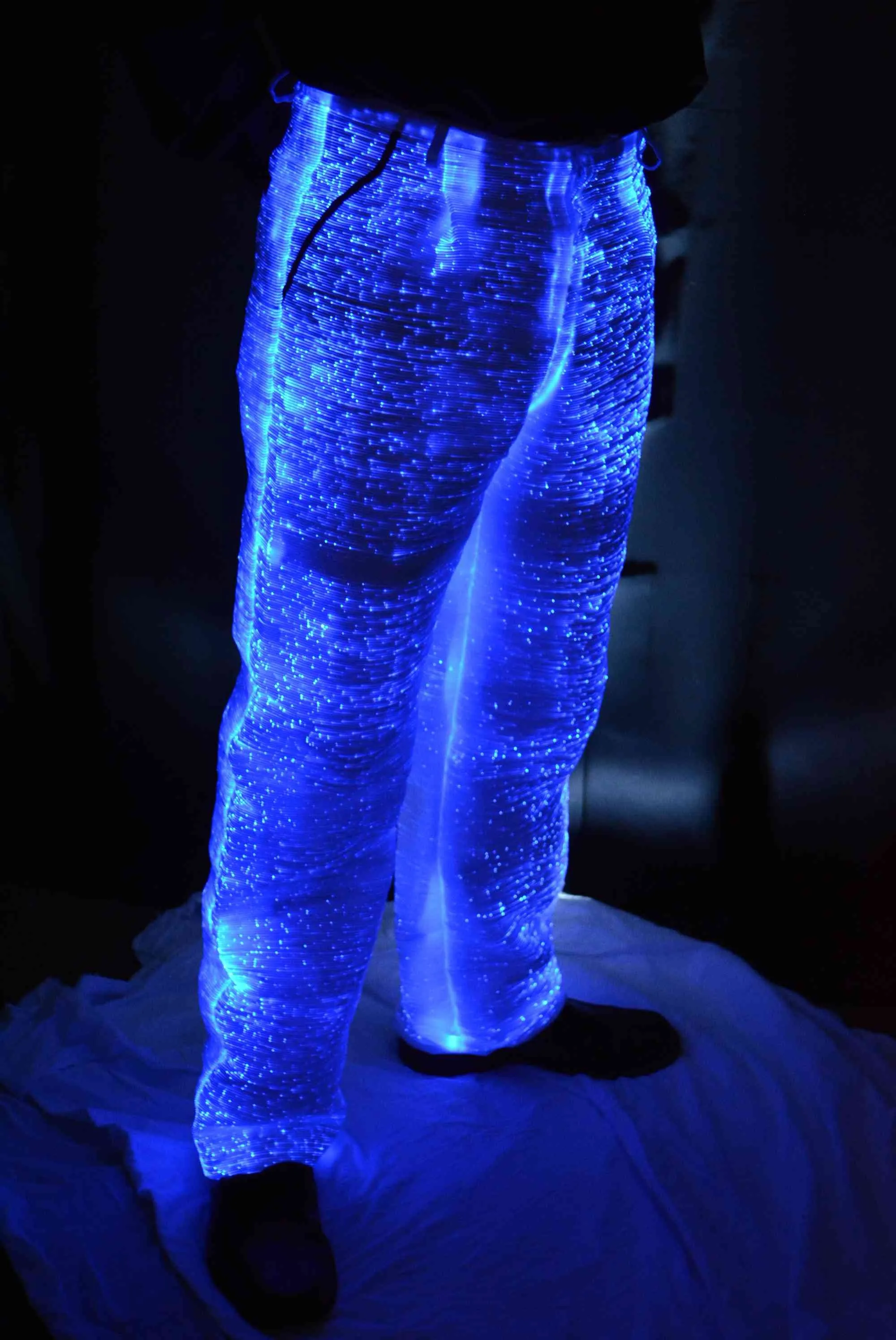 Fiber Optic Men's LED Light up Suit Pants
