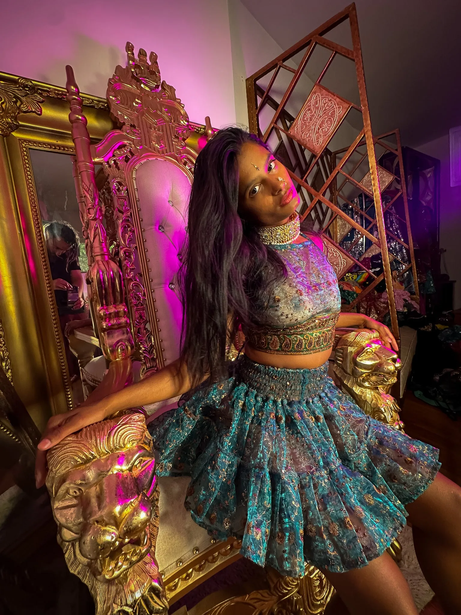 Golden Midnight Micro Mini Skirt Set