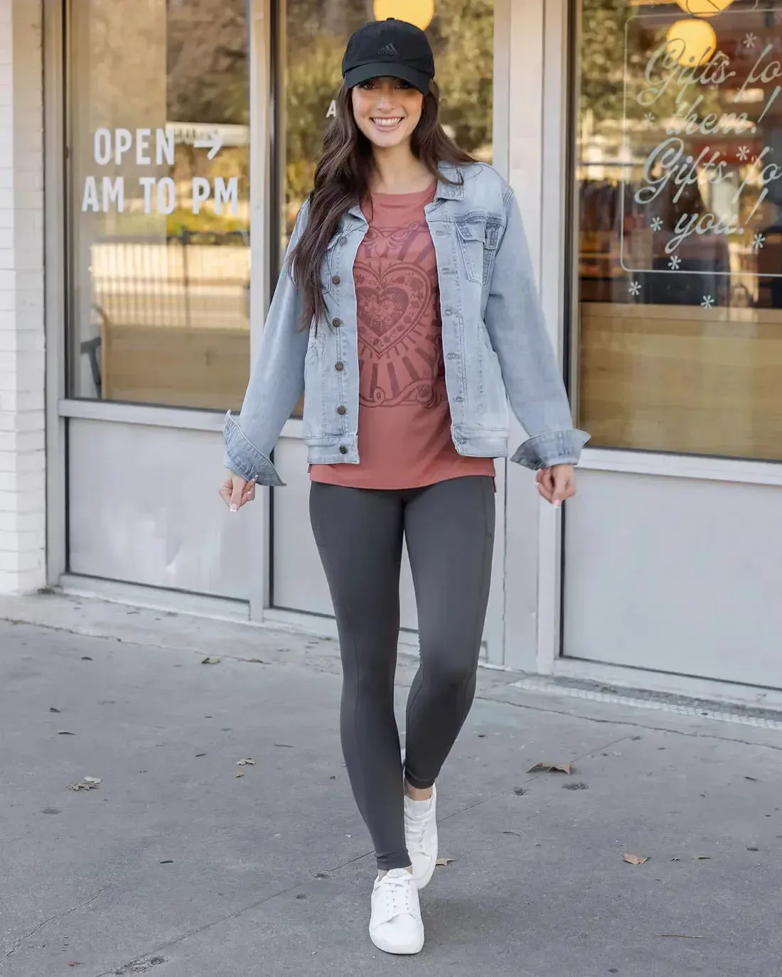 Grace & Lace Best Squat Proof Pocket Leggings - Dark Grey
