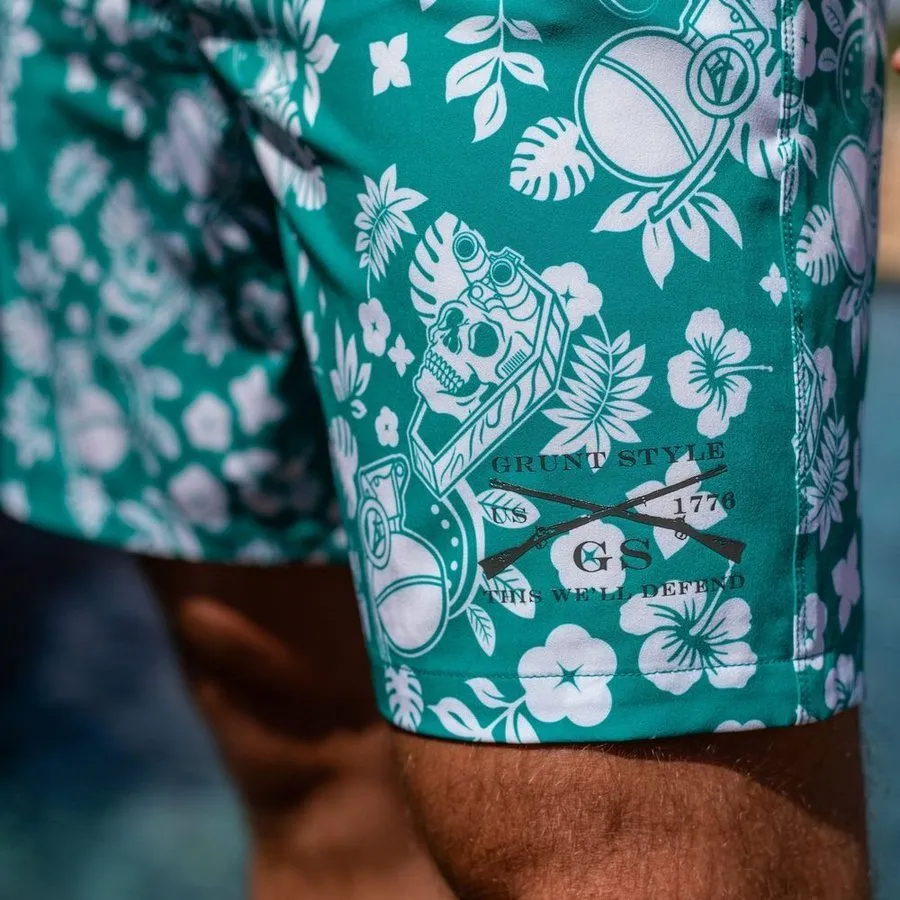 Grunt Trunks Tropical Death - Aqua