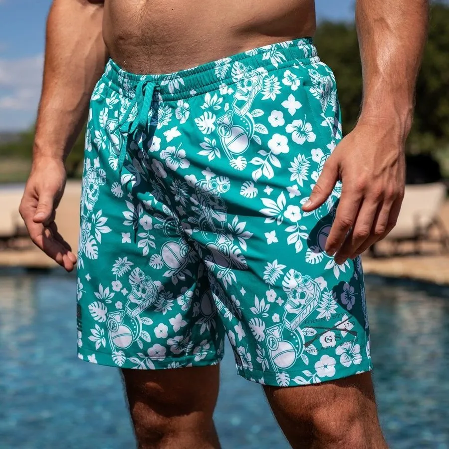 Grunt Trunks Tropical Death - Aqua