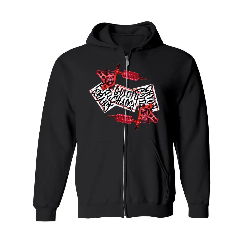 Guilty Chaos Slaps & Tattoo Machine Zip Up Hoodie