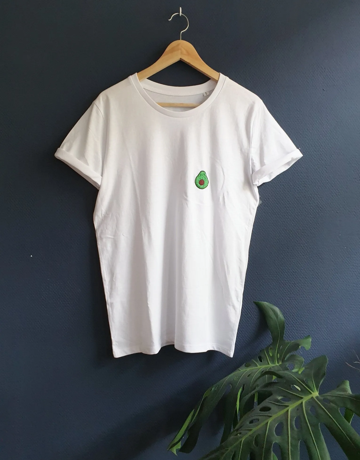 Hand Embroidered Avocado Shirt