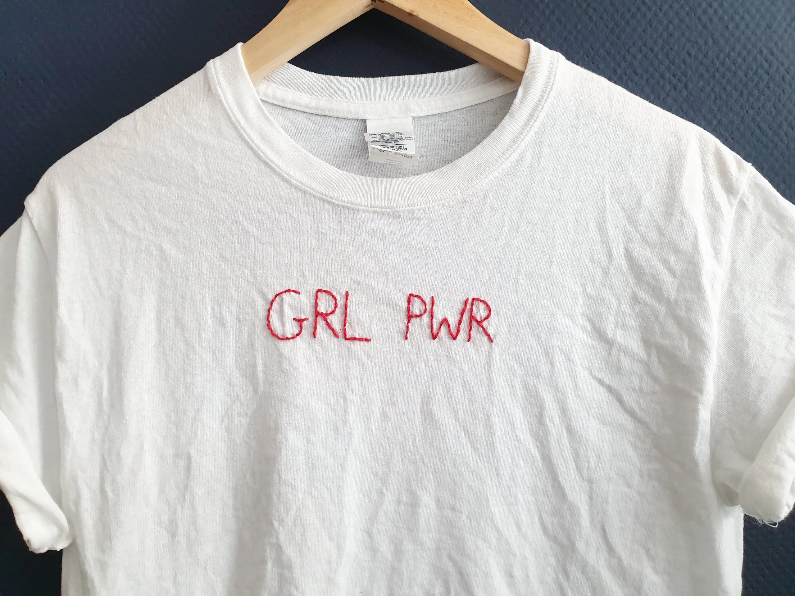 Hand Embroidered Feminism Shirt