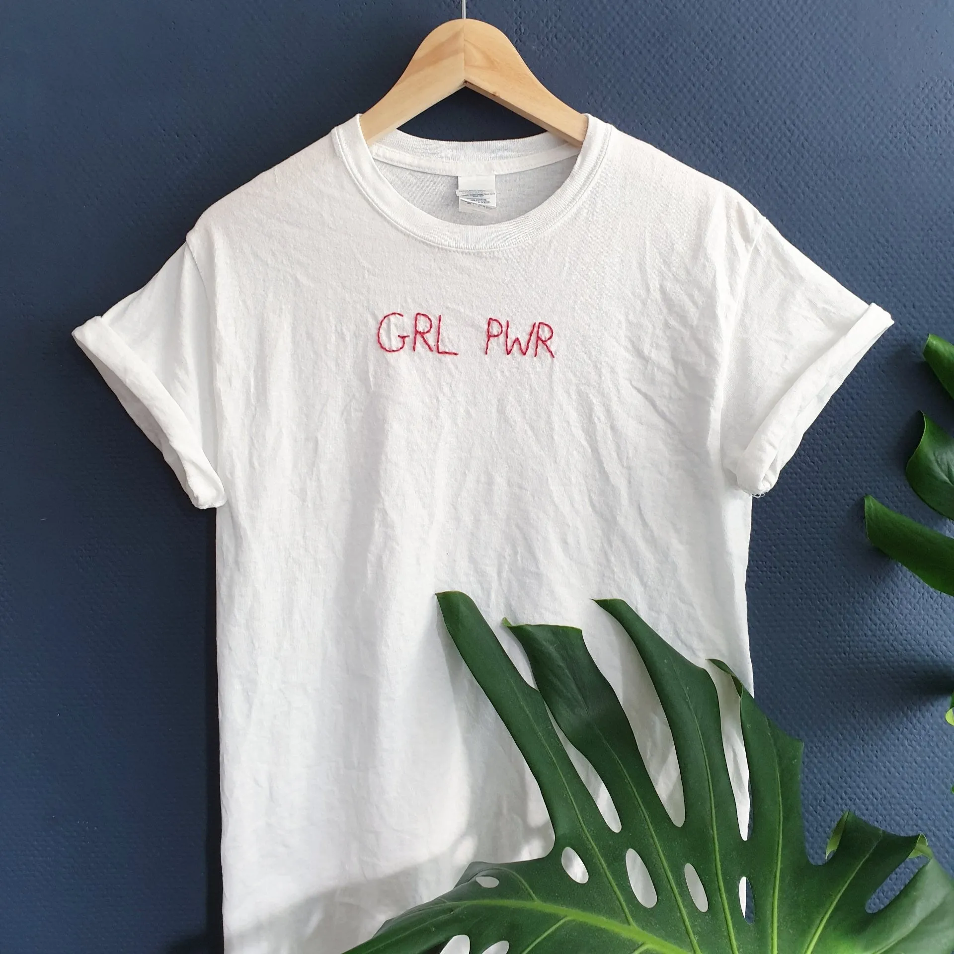 Hand Embroidered Feminism Shirt