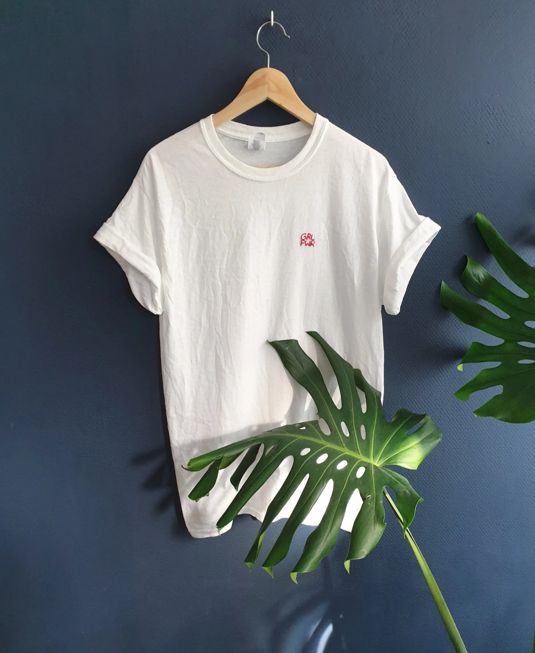 Hand Embroidered Girl Power Shirt