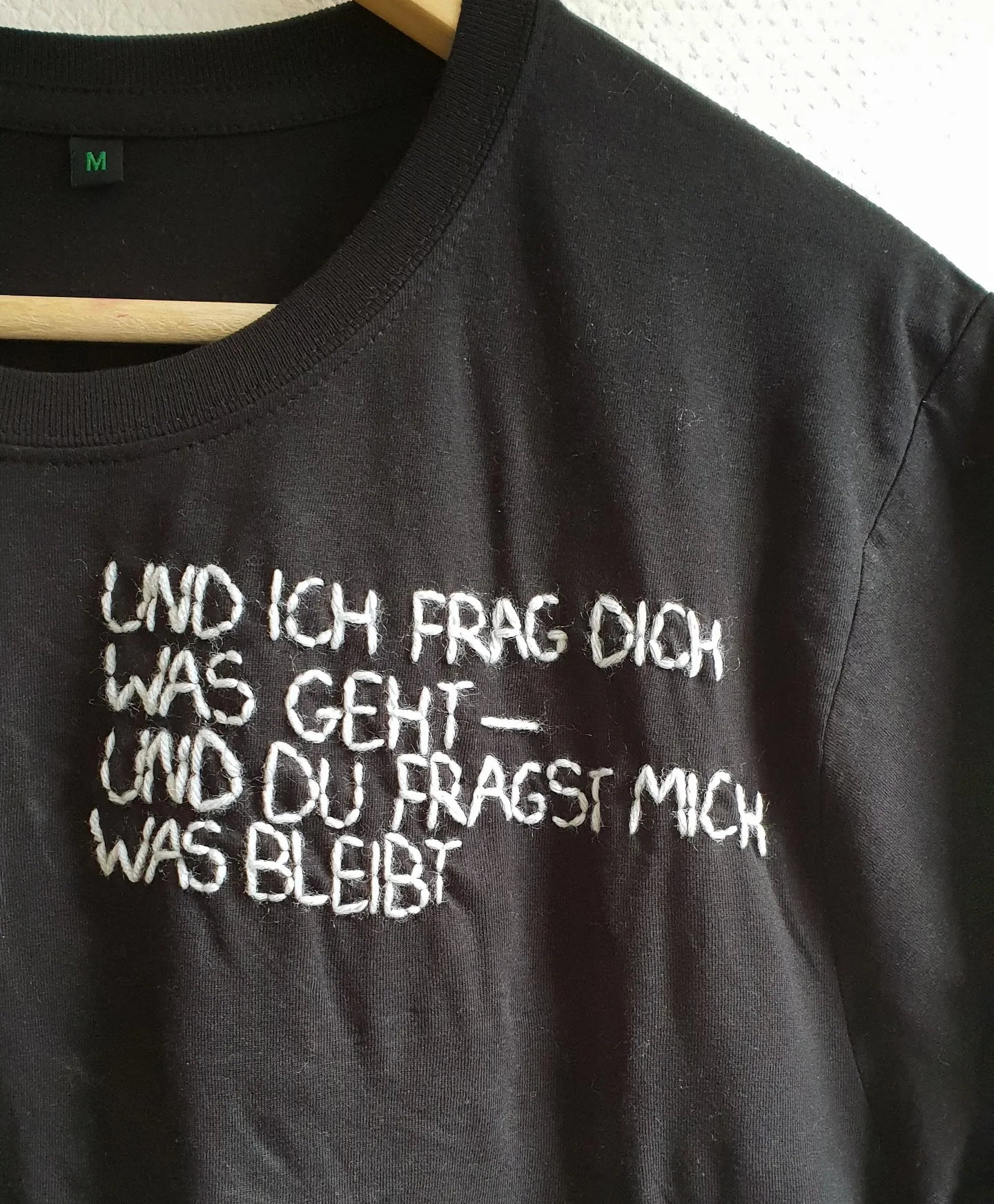 Hand Embroidered Quote Shirt