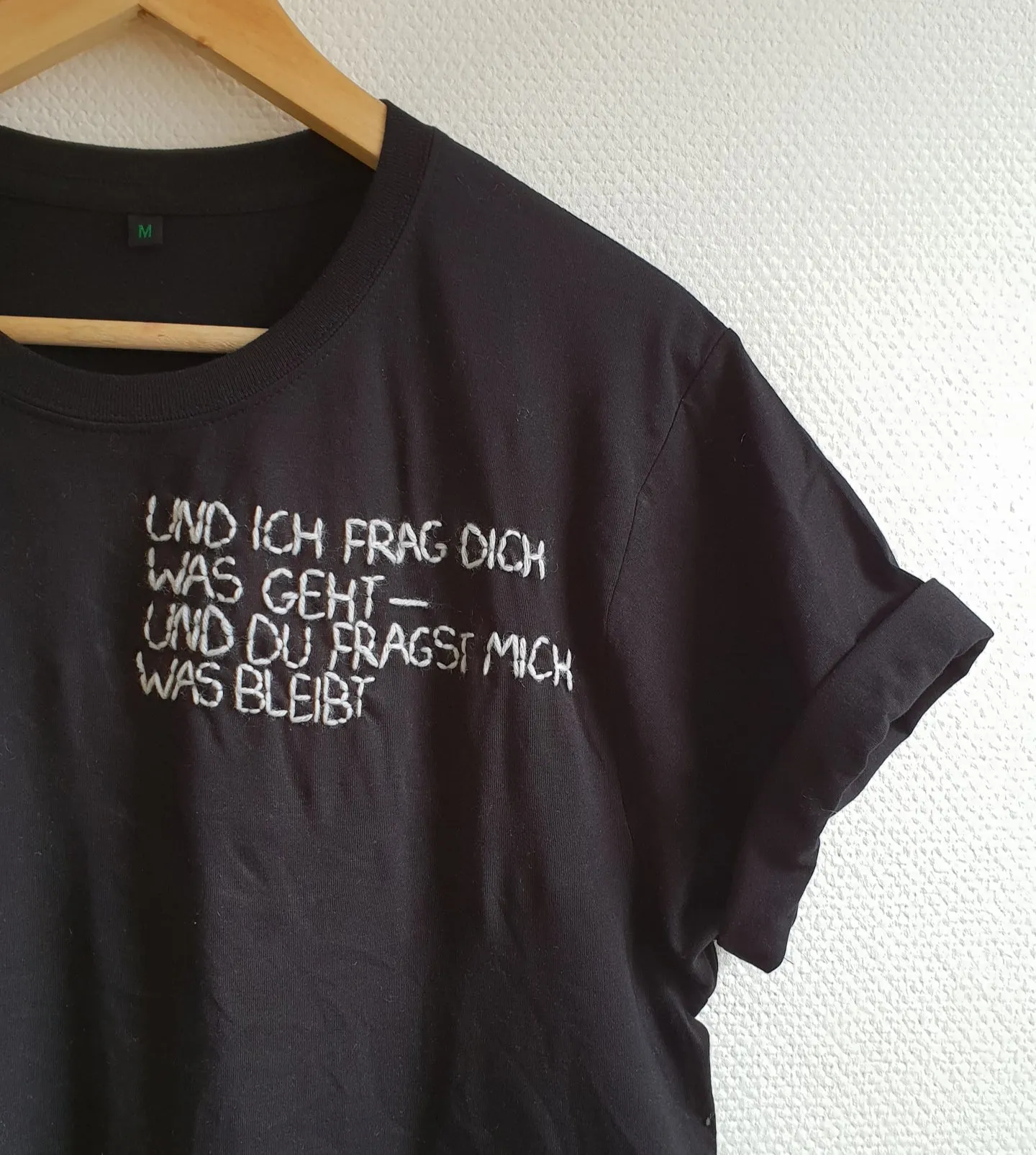 Hand Embroidered Quote Shirt