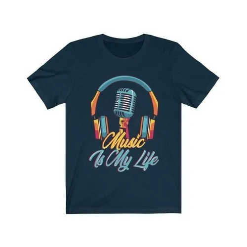 Headphone and Mic Music is my Life Unisex T-shirt