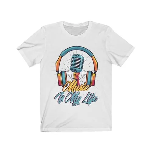Headphone and Mic Music is my Life Unisex T-shirt