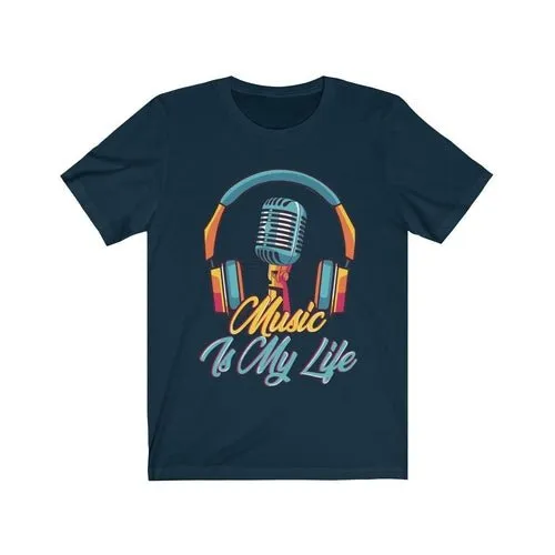 Headphone and Mic Music is my Life Unisex T-shirt