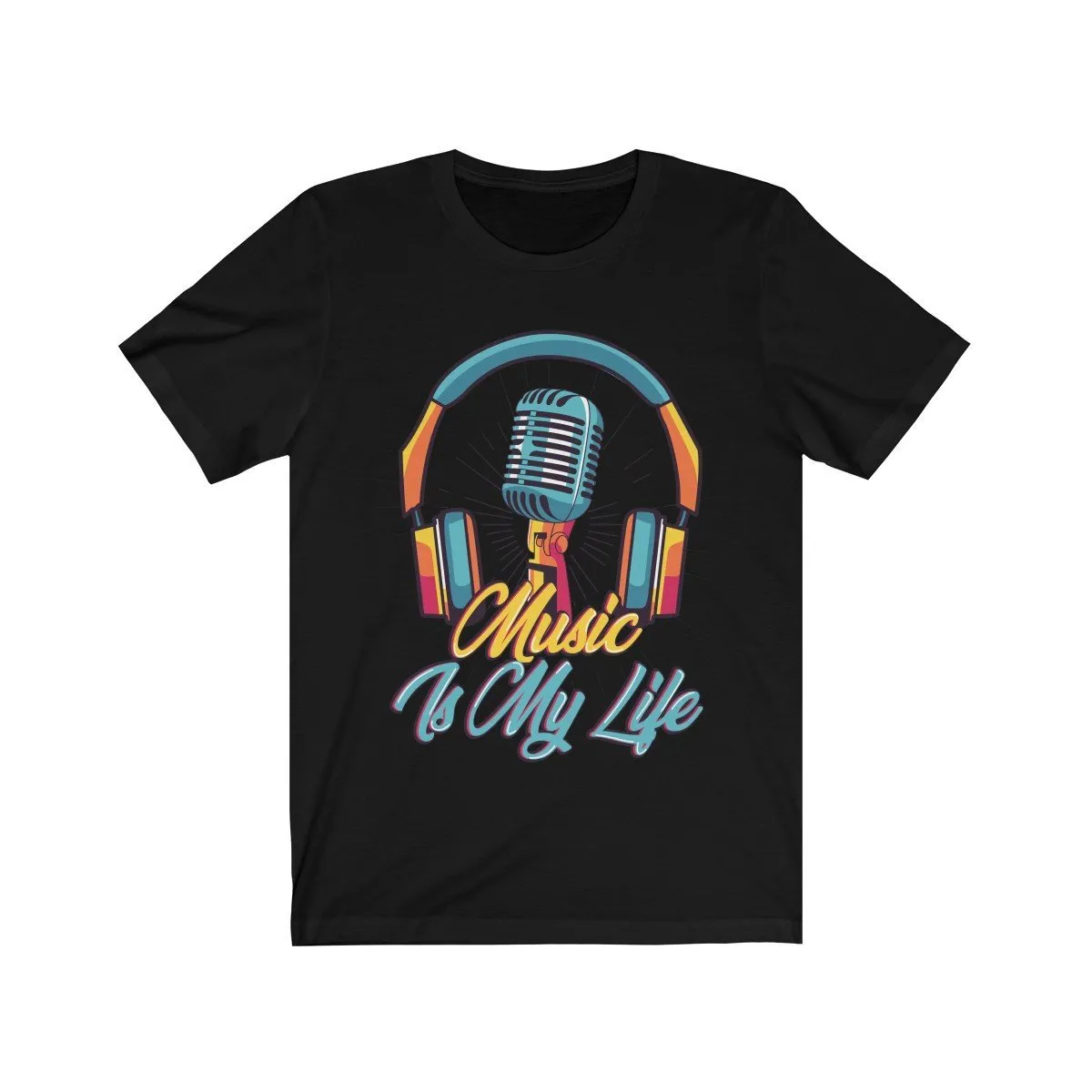 Headphone and Mic Music is my Life Unisex T-shirt