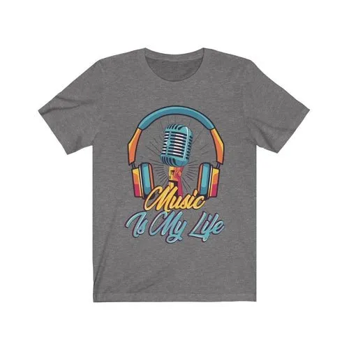 Headphone and Mic Music is my Life Unisex T-shirt