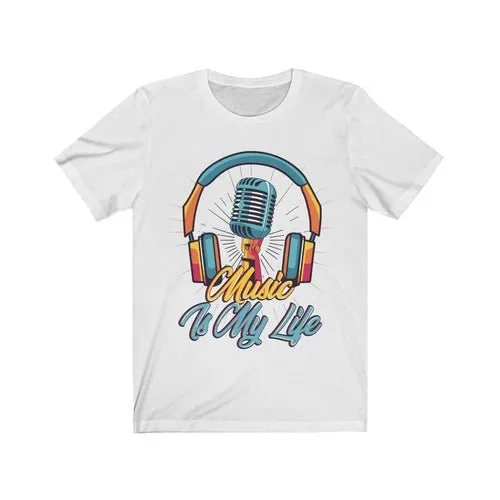 Headphone and Mic Music is my Life Unisex T-shirt