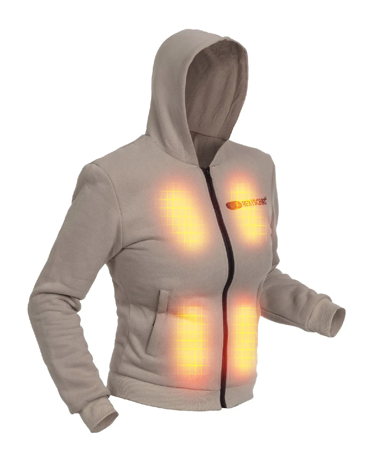 Heated Hoodie - Women | Dual Heating - Beige