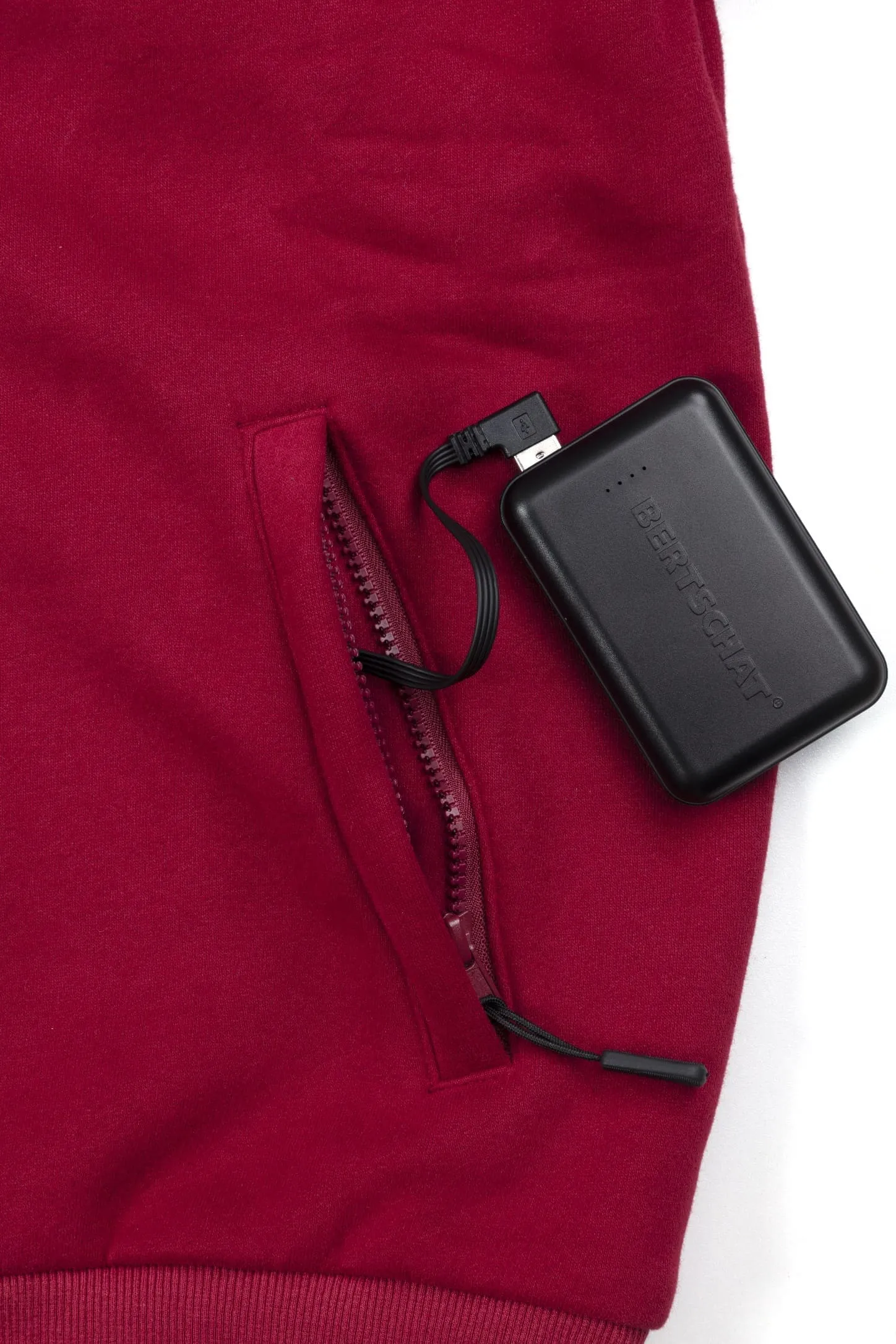 Heated Hoodie - Women | Dual Heating - Burgundy