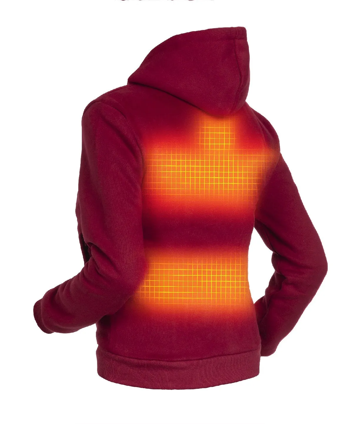 Heated Hoodie - Women | Dual Heating - Burgundy