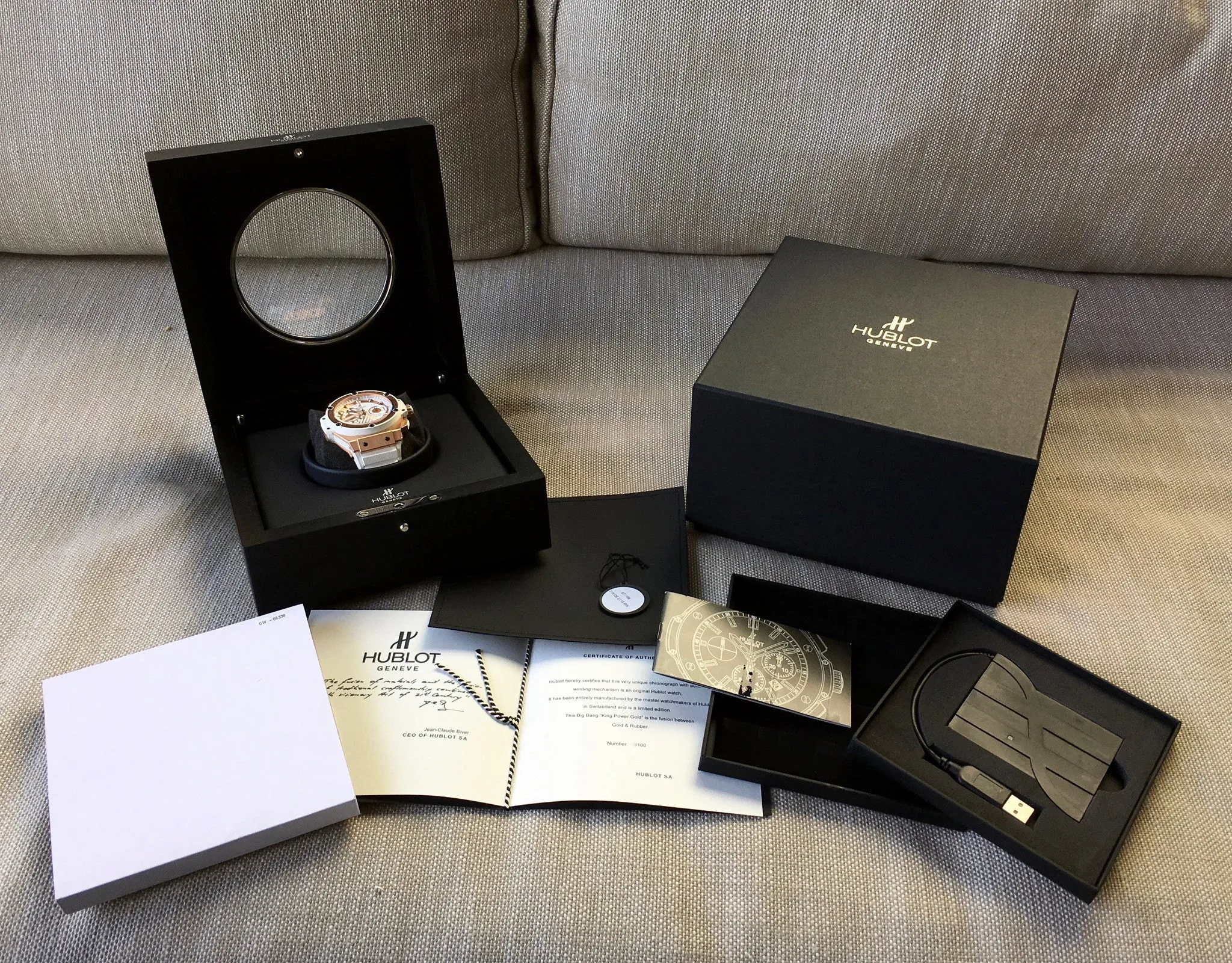 Hublot King Power Foudroyante 715.OE.2118.RW 18K Rose Gold Chronograph Watch
