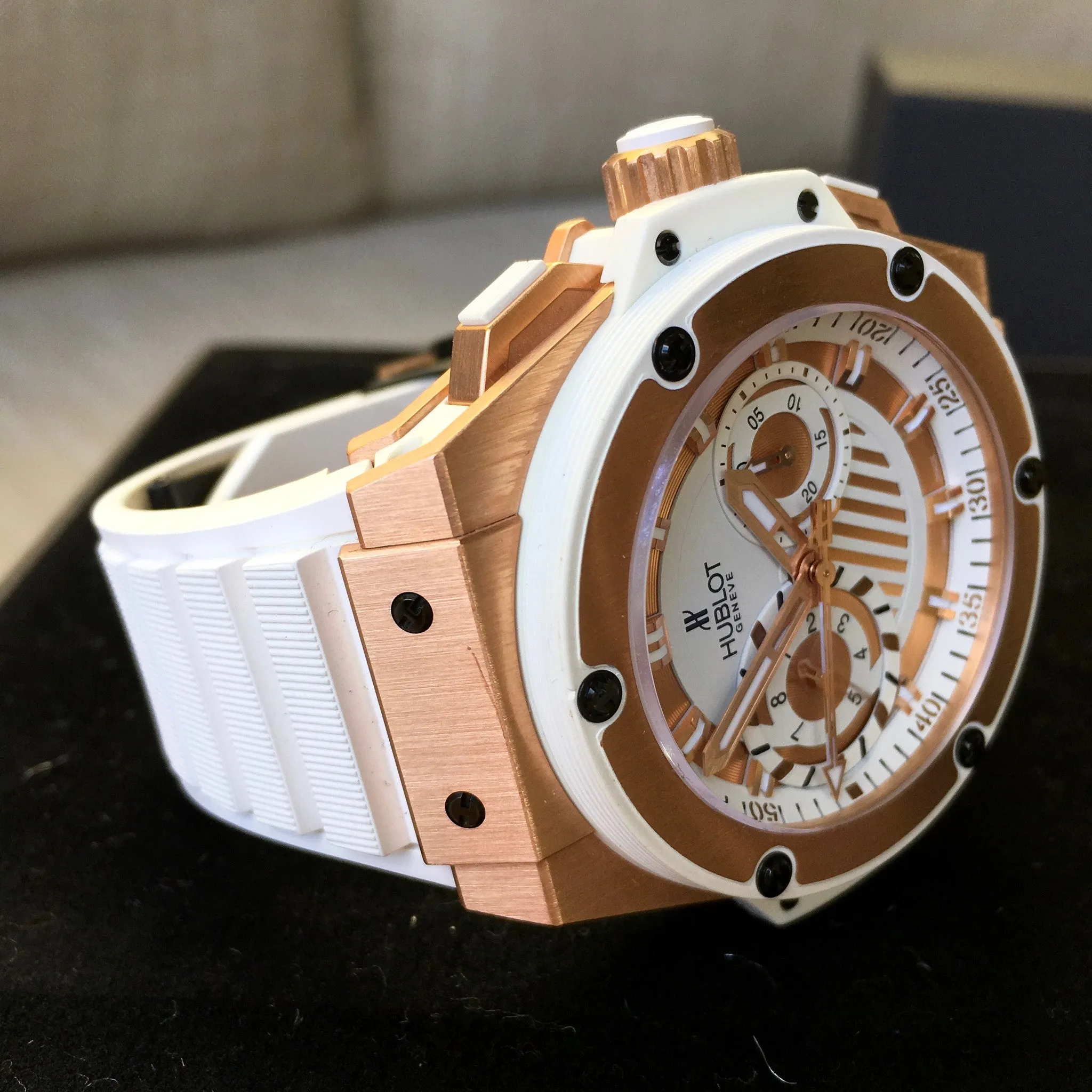 Hublot King Power Foudroyante 715.OE.2118.RW 18K Rose Gold Chronograph Watch