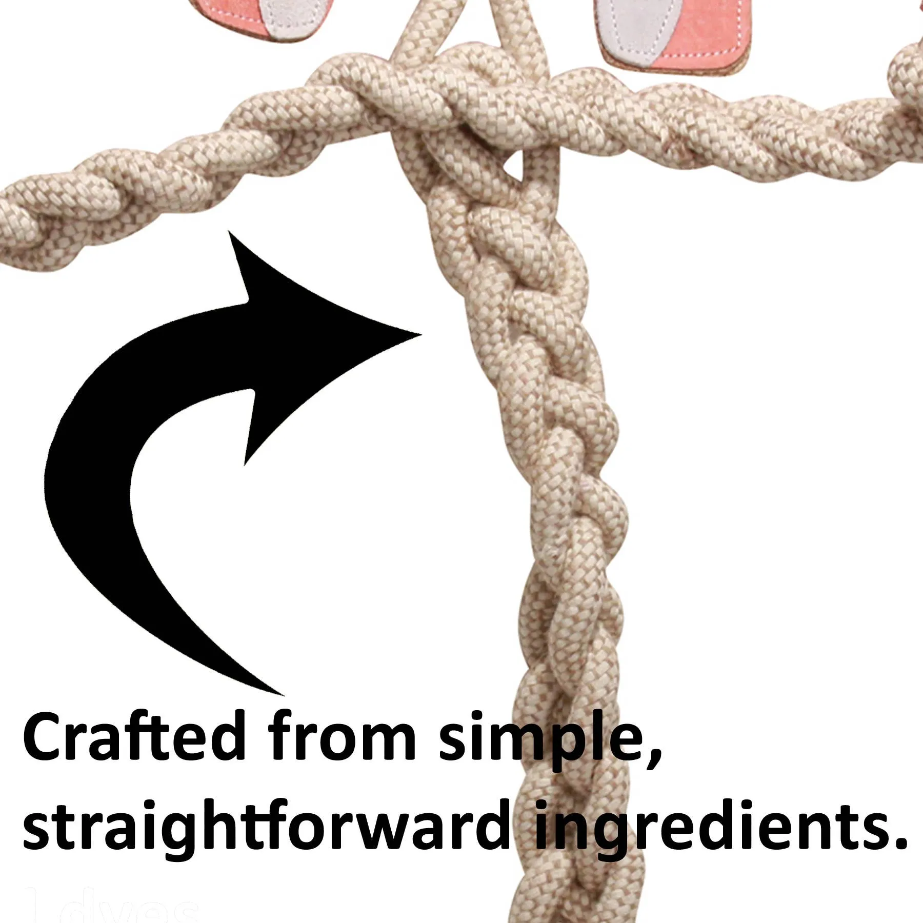 HuggleGroup - Stuey Sock Monkey Natural Rope Knottie®, L (9mm d.) Dog Toy