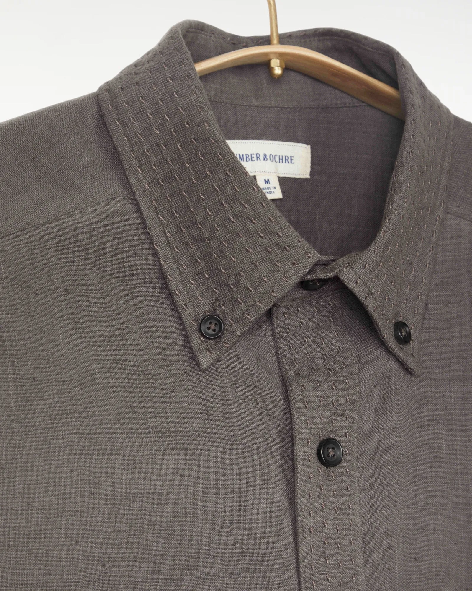 Kabir Standard Shirt w/Saddle Stitch Charcoal