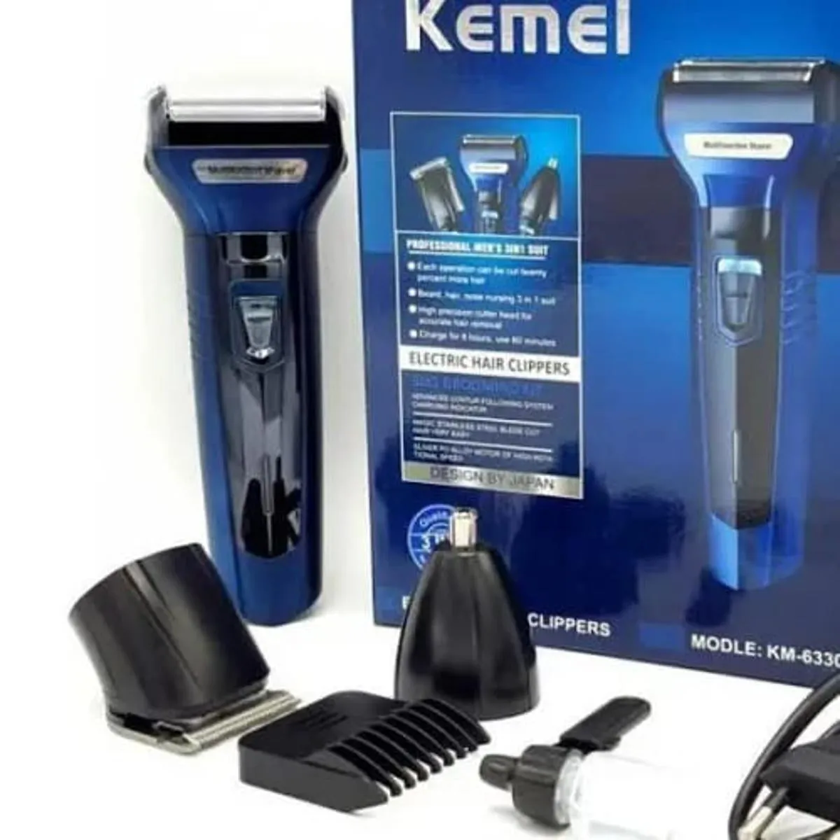 Kemei Km-6330 3 In 1 Rechargeable Hair Clipper Shaver