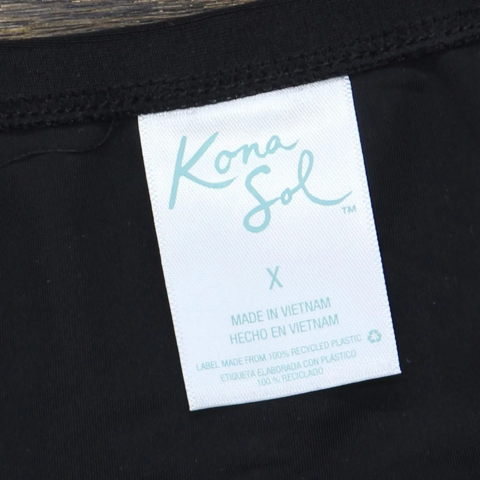 Kona Sol Women's Plus Size Swim Boyshorts Black X