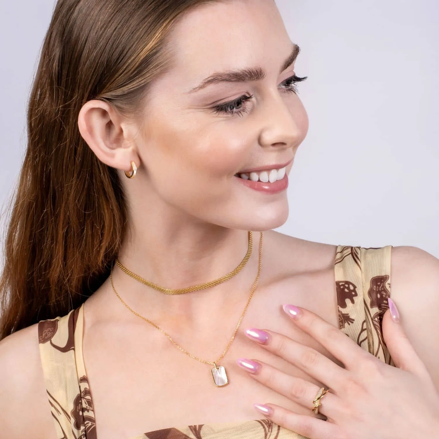 Luminescent Tag Pendant - Silver or 18ct Gold Vermeil Necklace