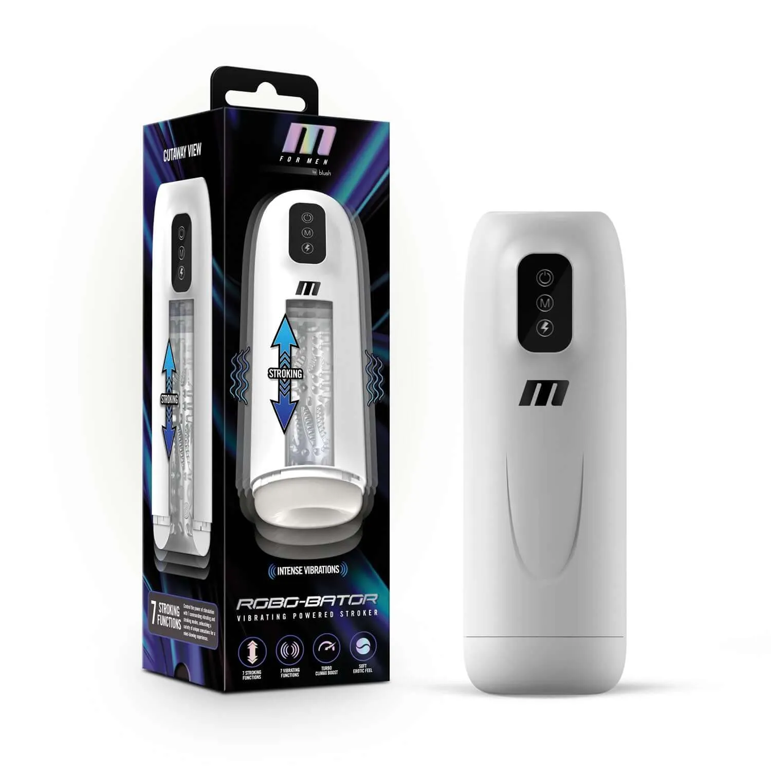 M for Men - Robo-Bator Male Masturbator - White
