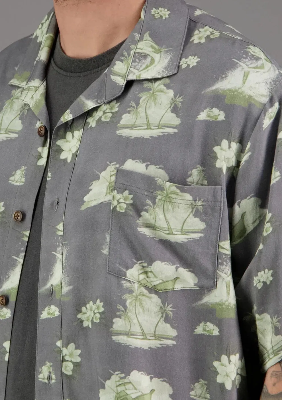 MARLIN BLOOM SS SHIRT AGED BLACK