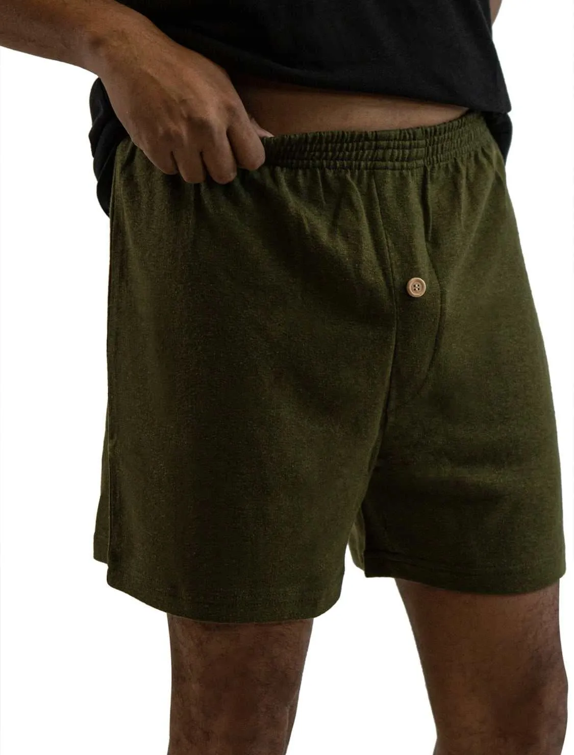 Mens Boxer Shorts - Hemp Button Fly Boxers 3-Pack Set