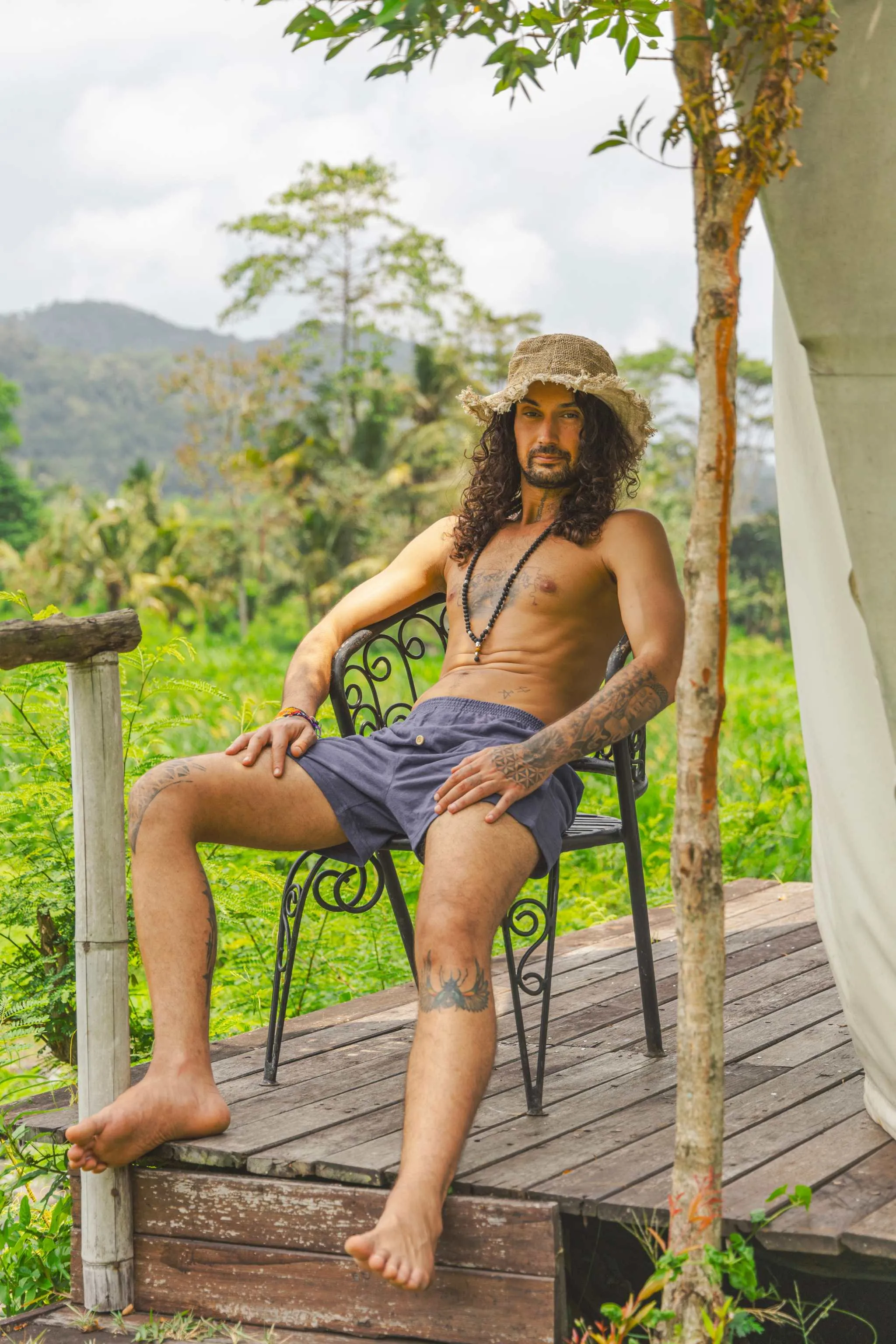 Mens Boxer Shorts - Hemp Button Fly Boxers 3-Pack Set
