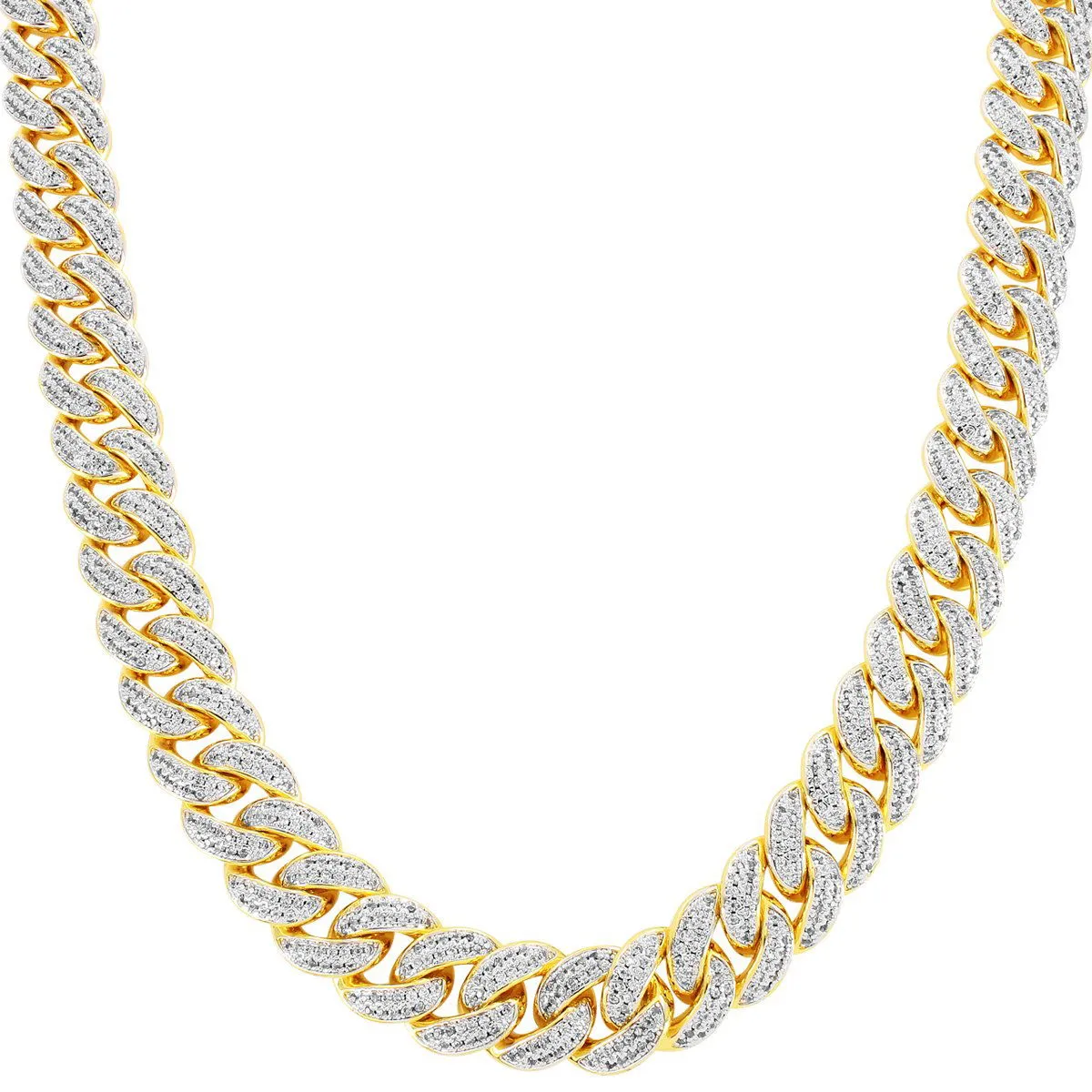 Men's  Custom 10mm Cuban Link Choker Necklace