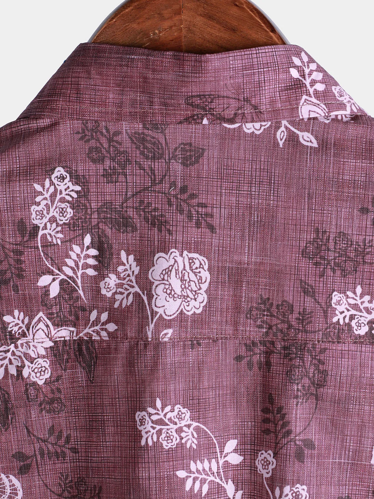 Men's Floral Print Hawaiian Button Holiday Short Sleeve Shirt