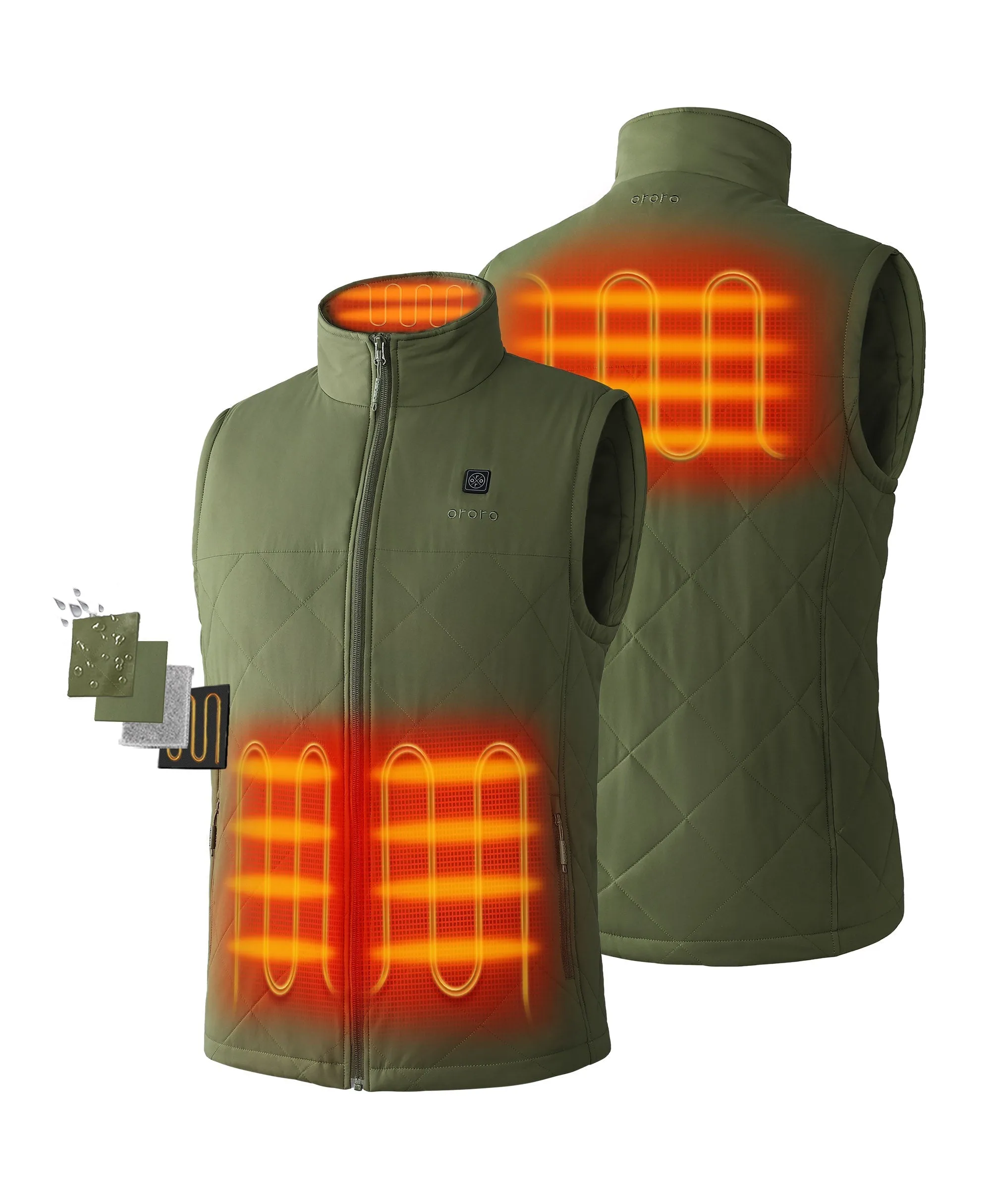 Men's Heated Quilted Vest - New Colours